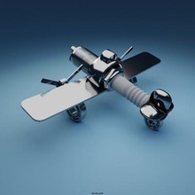 bougie avion art décor sculpture jouet 3d print model - Mito3D