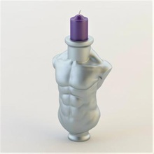 candlestick art 3D printing model, file, printable design, 3d print, 3d, printing, art, decorative, modeling, candlestick, candle, bust, unique, 3ds max, special, modern, man, muscle, 3d print model - Mito3D
