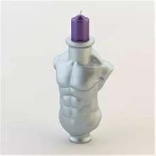 candlestick 3d printing model - threeding art bust candle man muscle decorative modern unique 3d-print 3d-printing modeling special 3ds max 3d print model - Mito3D