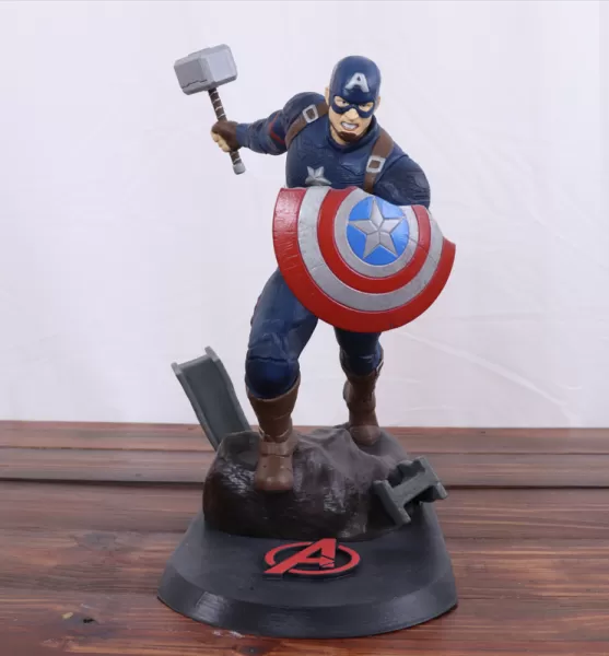 captain america mjolnir avengers endgame print model 3d stl printing 3dmodel art toy super hero decoration 3dprintingfiles 3dprintstlfiles stlfile3dprinting 3dprinterfiles 3dprintingservice figureart 3dprintingdiorama marvelsvg marvelfansgift 3D print model - Mito3D