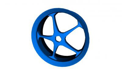 car wheel five spokes motors & transport 3D printing model, file, printable design, 3d print, rim, car, 5, spoke, sport 3d print model - Mito3D
