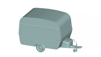 caravan trailer 3d model motors & transport 3D printing model, file, printable design, print, Trailer 3d print model - Mito3D