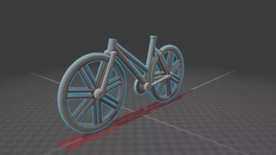 carbono bicicleta 3d impressão modelo trio 3d print model - Mito3D