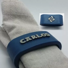 carlos napkin ring lauburu 3d printing model - threeding customizable personalized names 3d print model - Mito3D