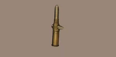 cartridge penetrated enemy bullet 3d printing model - threeding antiques world military museum history war national wwi 3d print model - Mito3D