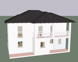 casa 04 3d impresión modelo trío casas 3d print model - Mito3D