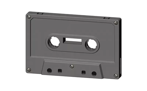 casete cinta réplica 3d impresión modelo grabadora música compacto audio plastico magnético miniatura electrónica sonido miniaturas coleccionable retro Clásico memorables walkman cosa análoga estéreo pista 3d print model - Mito3D