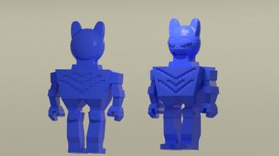 gatto-gatto robot giochi dei giocattoli & hobby La stampa 3D, modello, file di 3D stampabile la progettazione, 3d, robot, gatto stampabile, stl, fantascienza, divertente 3d print model - Mito3D