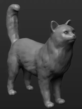cat2 3d printing model - threeding cat pet cute standing 3d print model - Mito3D