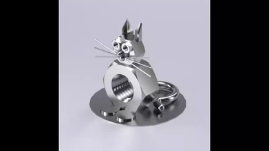 cat figure 3d printing model - threeding toy mechanical 3d print model - Mito3D