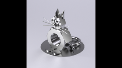 Figur Katze Spielzeug, Spiele & hobby 3D-Druck-Modell, 3D-Druck-Datei, 3D-druckbares Modell, 3D-Druck, design, 3d-print, Katze, 3D, Abbildung, mechanische, Spielwaren 3d print model - Mito3D