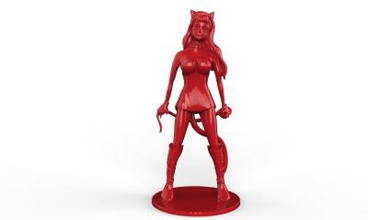 cat girl a arte 3D modelo de impressão, impressão arquivo design, 3d, gato,menina,mulher,sexy,estátua anime 3d print model - Mito3D