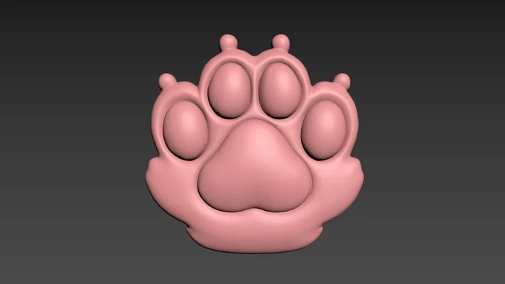 gatto zampa 3d stampa modello treding tag sollievo animali 3d print model - Mito3D