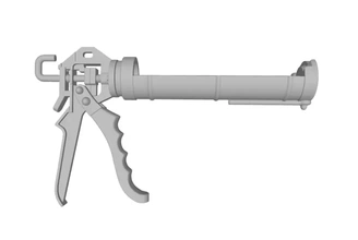 caulking gun semi-open stem 3d printing model - threeding caulking gun semi-open 3d print model - Mito3D