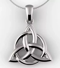 celtic knot pendant 3d printing model - threeding jewelry pendants unique beautiful elegant trinity 3d print model - Mito3D