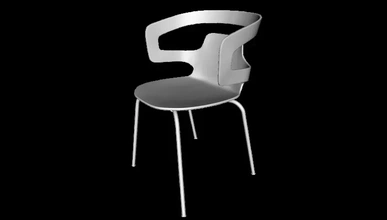 chaise 3d impression modèle trio 3d print model - Mito3D