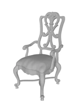 chaise accoudoirs sculpté rhapsodie 3d impression modèle trio 3d print model - Mito3D