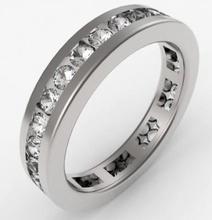 channel set eternity ring - 20 x 2mm fashion 3D printing model, file, printable design, 3d print, ring, rings, jewelry, eternity, 3d print model - Mito3D