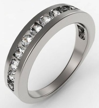 canale set di anello eternità moda La stampa 3D, modello, file 3D stampabile la progettazione, 3d, anello, anelli, gioielli, diamante, l'eternità, banda, l'eternità band, pietre, pietre preziose, piuttosto, in fine, il banda laterale 3d print model - Mito3D