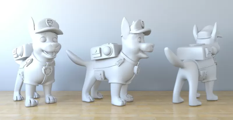 chase paw patrol 3d printing model - threeding cartoon decor 3dmodel 3dprint dog 3dp pawpatrol 3D print model - Mito3D