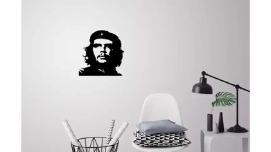 che Guevara silhueta parede arte 3d impressão modelo trio decoração personagem artístico 2d 3d print model - Mito3D