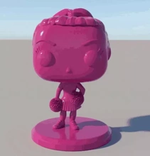 pom girl funko 3d impression modèle trio filles personnalisé pop juguete art stico résine 3d print model - Mito3D