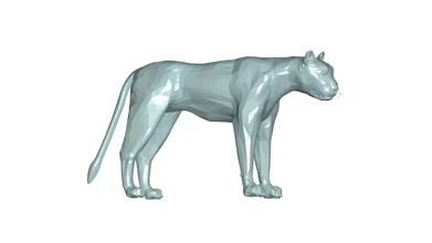 leopardo 3d modelo impresión trío 3d print model - Mito3D