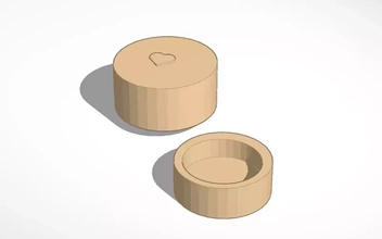 Cerise bois boîte 3d impression modèle trio bijoux boites petit filaments 3d print model - Mito3D