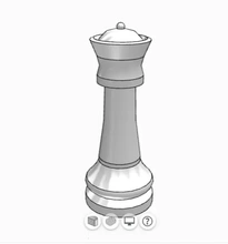 chess - queen 3d printing model threeding game free download 3d print model - Mito3D