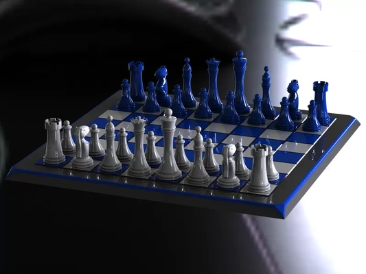 schach tafel komplett einstellen 3d drucken modell dreiding stichworte spiel spiele stück spielzeuge kunst königin könig ritter schachbrett 3d print model - Mito3D