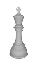 xadrez rei 3d impressão modelo trio 3d print model - Mito3D