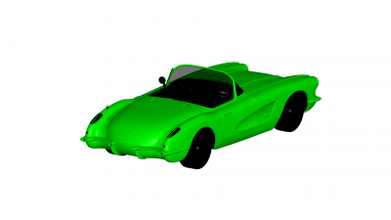 chevrolet 1960 corvette motors & transport 3D printing model, file, printable design, 3d print, Chevrolet 3d print model - Mito3D
