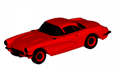 chevrolet corvette 1957 motors & transport 3D printing model, file, printable design, 3d print, 3d print model - Mito3D