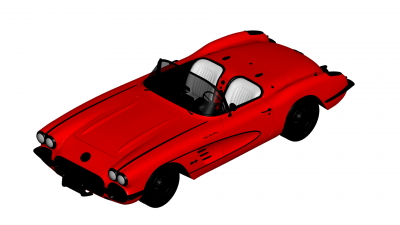 chevrolet corvetta 1960 motori trasporto 3D stampa modello file stampabile design 3d Stampa 3D print model - Mito3D