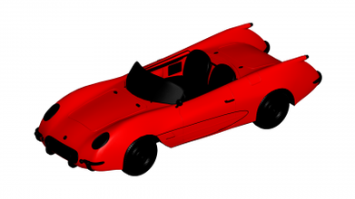 Chevrolet Korvette 3d Modell Motoren Transport 3D Drucken Datei druckbar Design drucken 3d print model - Mito3D
