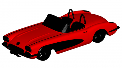 chevrolet corvette motors & transport 3D printing model, file, printable design, 3d print, Chevrolet Corvette 3d print model - Mito3D