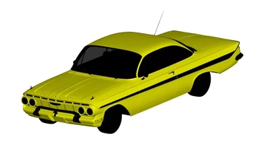 chevrolet impala cupé 1961 3d impresión modelo trío 3d print model - Mito3D