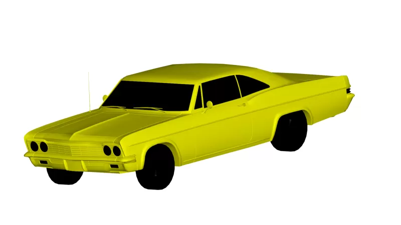 Chevrolet impala ss 1966 3d impression modèle trio 3D print model - Mito3D