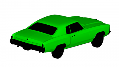 chevrolet monte carlo 1972 motors & transport 3D printing model, file, printable design, 3d print, Chevrolet Monte Carlo 3d print model - Mito3D