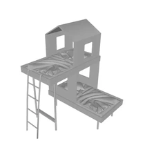 children's bunk bed 3d printing model - threeding 3d print model - Mito3D