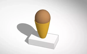 chocolate ice cream stand 3d printing model - threeding food models creams 3d print model - Mito3D