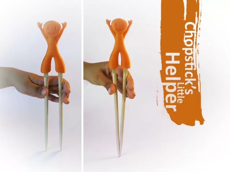 Essstäbchen Helfer 3d Drucken Modell dreiding Lebensmittel Chinesisch Kinder Sushi Stäbchen japanisch orientalisch Restaurant 3D print model - Mito3D