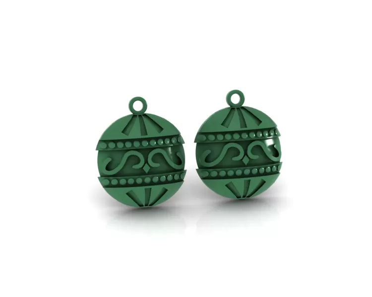 christmas ornament pendant 3d printing model - threeding jewelry pendants necklaces charms 3D print model - Mito3D