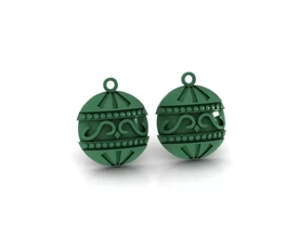 christmas ornament pendant 3d printing model - threeding jewelry pendants necklaces charms 3d print model - Mito3D