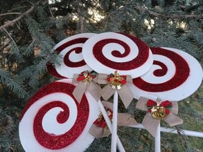 Noël menthe poivrée sucette décoration denil art artisanat pochoir bonbons 3d print model - Mito3D