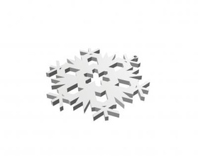 natal floco de neve ornamento 4 casa, escritório e jardim 3D modelo impressão, a impressão arquivo design, 3d, Neve Natal Enfeite 3d print model - Mito3D
