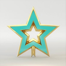 christmas star art 3D printing model, file, printable design, 3d print, 3d, printing, printable, modeling, rendering, star, gold, christmas, ornaments, tree, top, holidays, winter, spitit, special, unique, art, 3d print model - Mito3D
