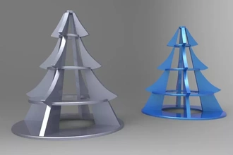 Natal árvore 3d impressão modelo trio 3d print model - Mito3D