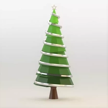 Natal árvore 3d impressão modelo trio plantar Estrela decorativo Projeto imprimível presente plástico único natal low poly stl verde print printing 3ds inverno 3d print model - Mito3D