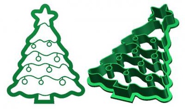 christmas tree cookie cutter home office & garden 3D printing model, file, printable design, 3d print, cutter,cookie,Christmas tree, xmas 3d print model - Mito3D